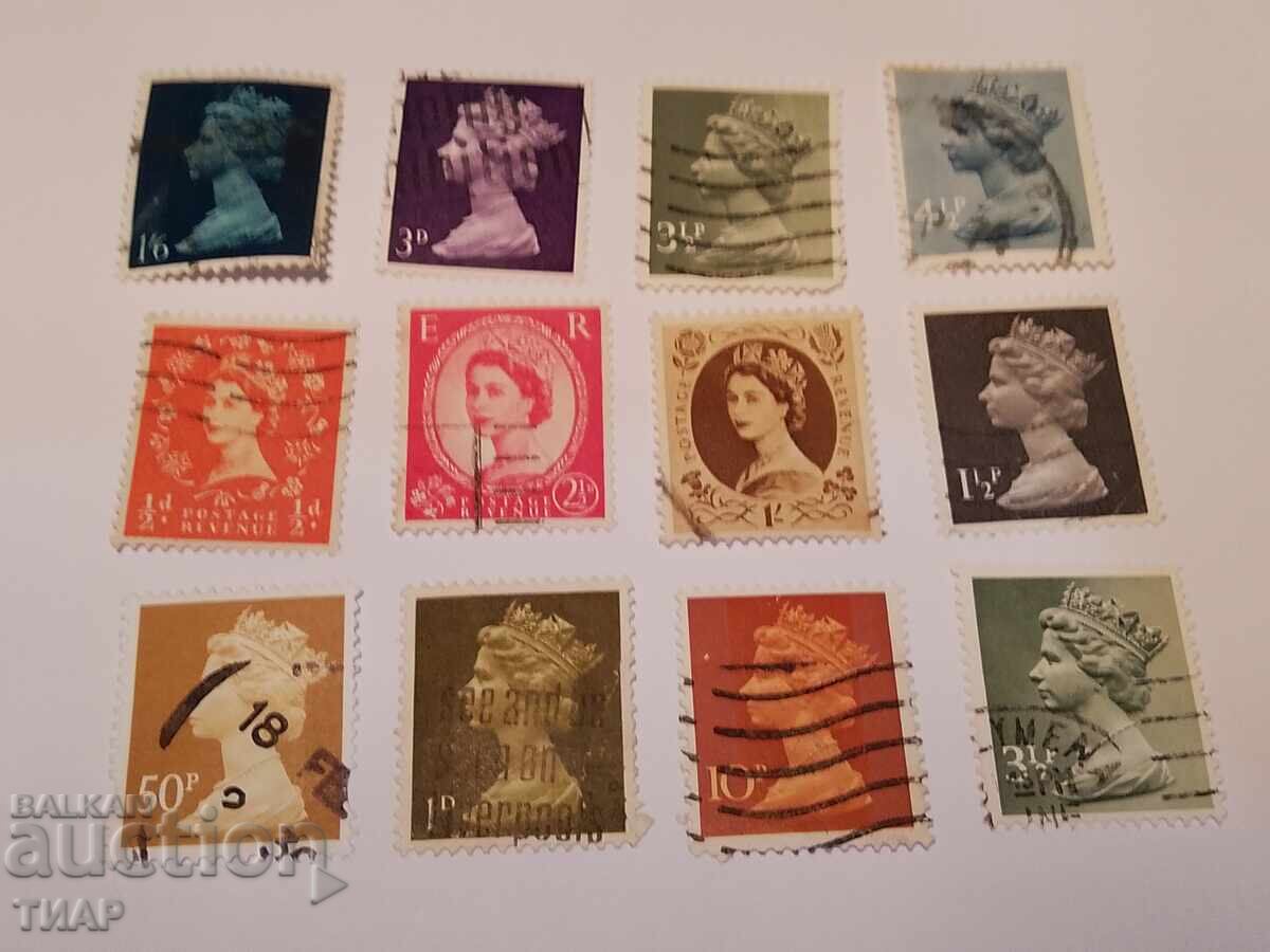 Postage stamps GB - 0.01 st