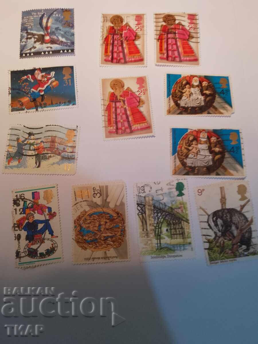 Postage stamps GB - 0.01 st