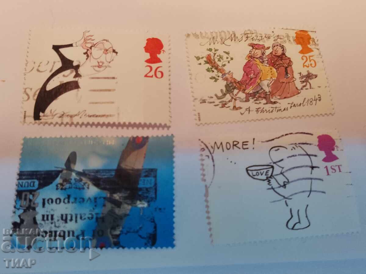 Postage stamps GB - 0.01 st