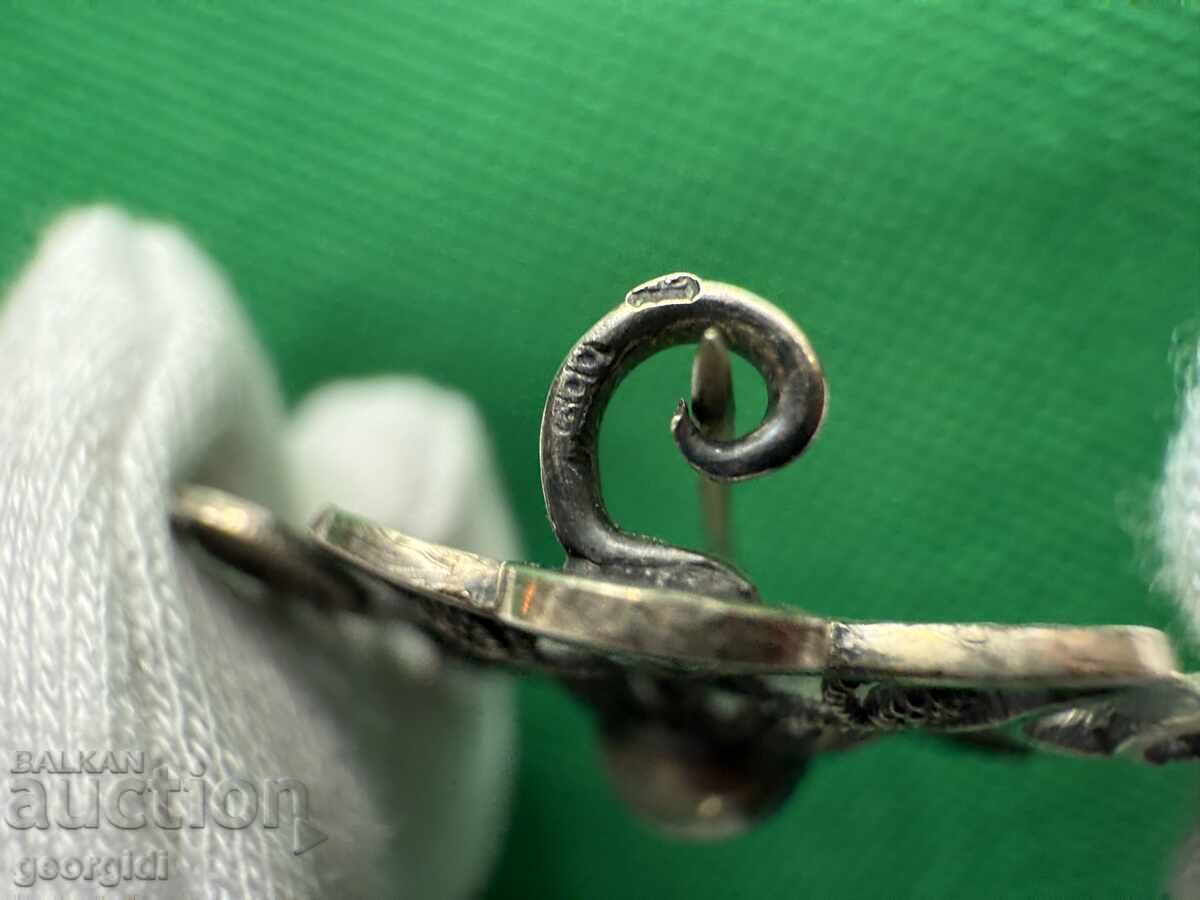 Broșă vintage din argint cu filigran. Nr. 7681 - 5