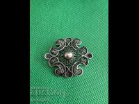 Broșă vintage din argint cu filigran. Nr. 7681