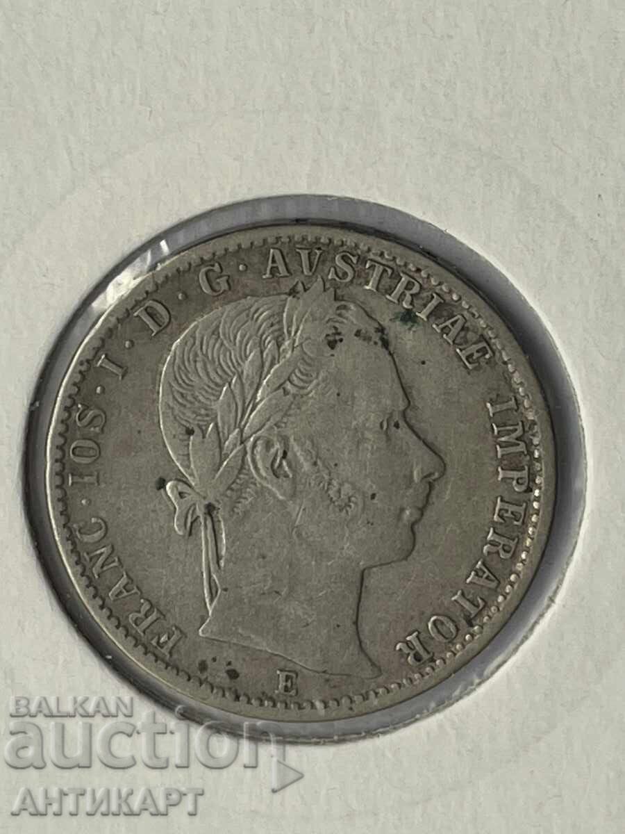 Silver coin Austria 1/4 Florin 1862 E rare!!! with price 45.00 BGN | € 23.01