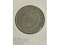 Silver coin Austria 20 Kreuzer 1840