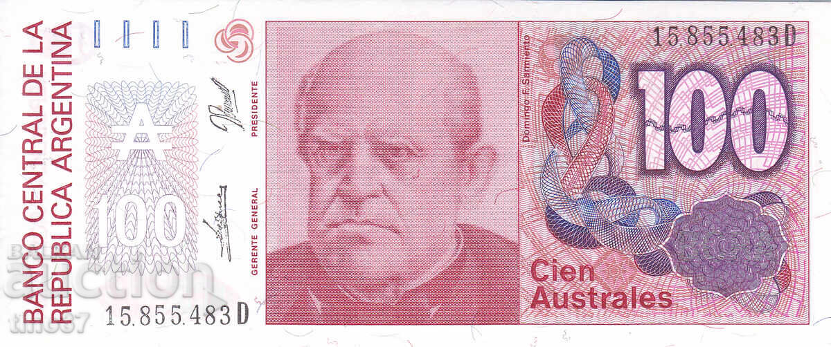 tino37- АРЖЕНТИНА - 100 АУСТРАЛА - 1989/90г - UNC с цена 3.00 лв. | € 1.53 tino37- АРЖЕНТИНА - 100 АУСТРАЛА - 1989/90г - UNC с цена 3.00 лв. | € 1.53