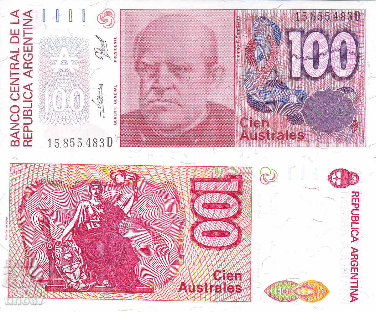 tino37- АРЖЕНТИНА - 100 АУСТРАЛА - 1989/90г - UNC tino37- АРЖЕНТИНА - 100 АУСТРАЛА - 1989/90г - UNC