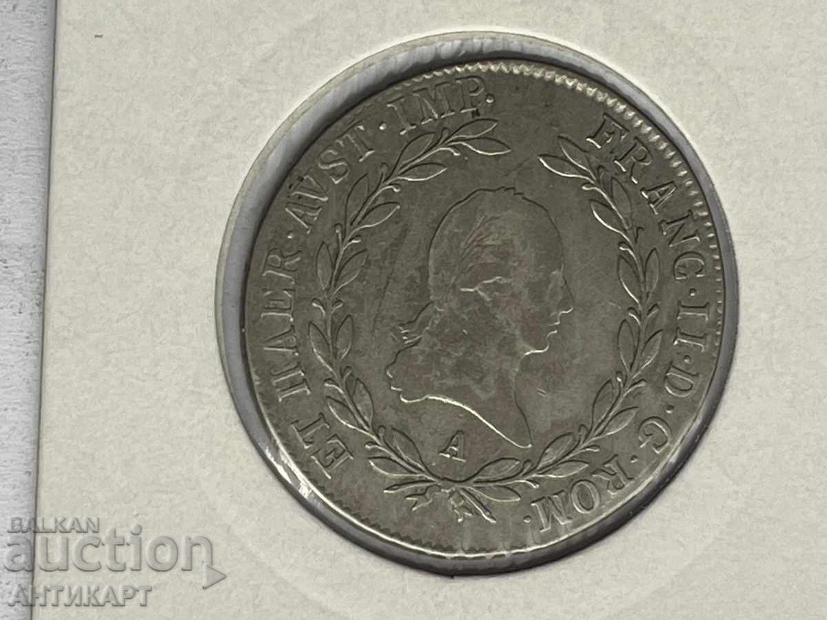Silver Coin Austria 20 Kreuzer 1806 with price 38.00 BGN | € 19.43