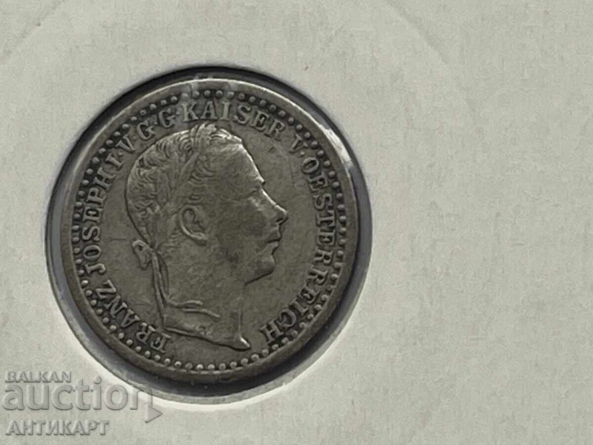 Delivery of 2 pieces rare silver coin Austria 5 and 10 Kreuzer 1859 Delivery of 2 pieces rare silver coin Austria 5 and 10 Kreuzer 1859