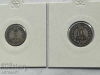 2 pieces rare silver coin Austria 5 and 10 Kreuzer 1859