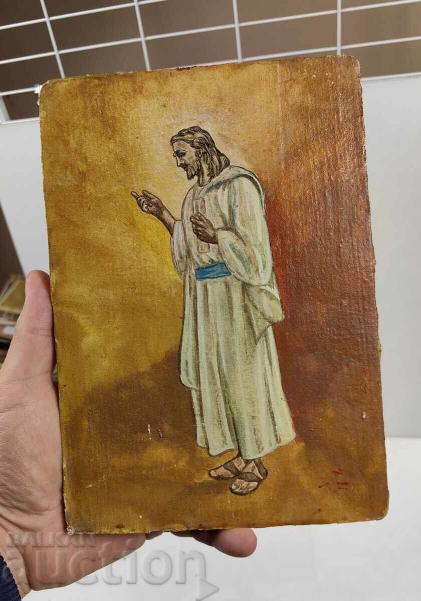 ICOANĂ VECHE FRUMOASĂ PICTATĂ IISUS HRISTOS - 5