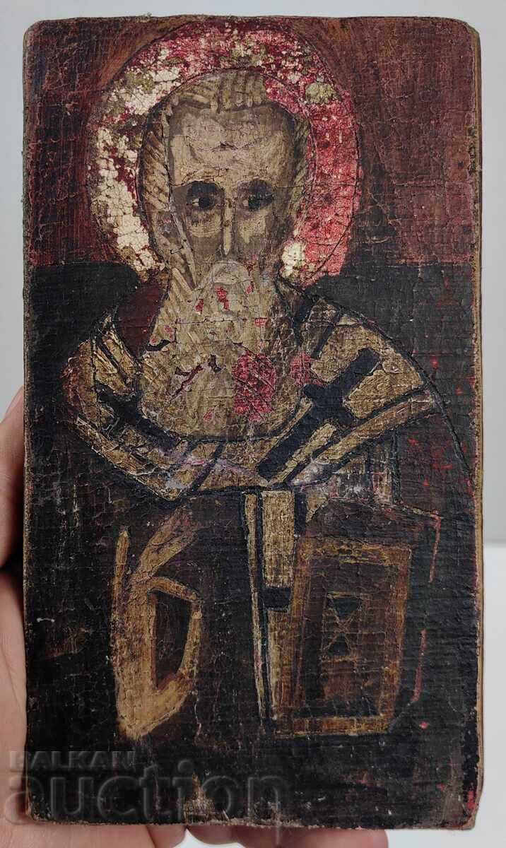 Auction OLD PAINTED ICON SAINT SAINT Auction OLD PAINTED ICON SAINT SAINT