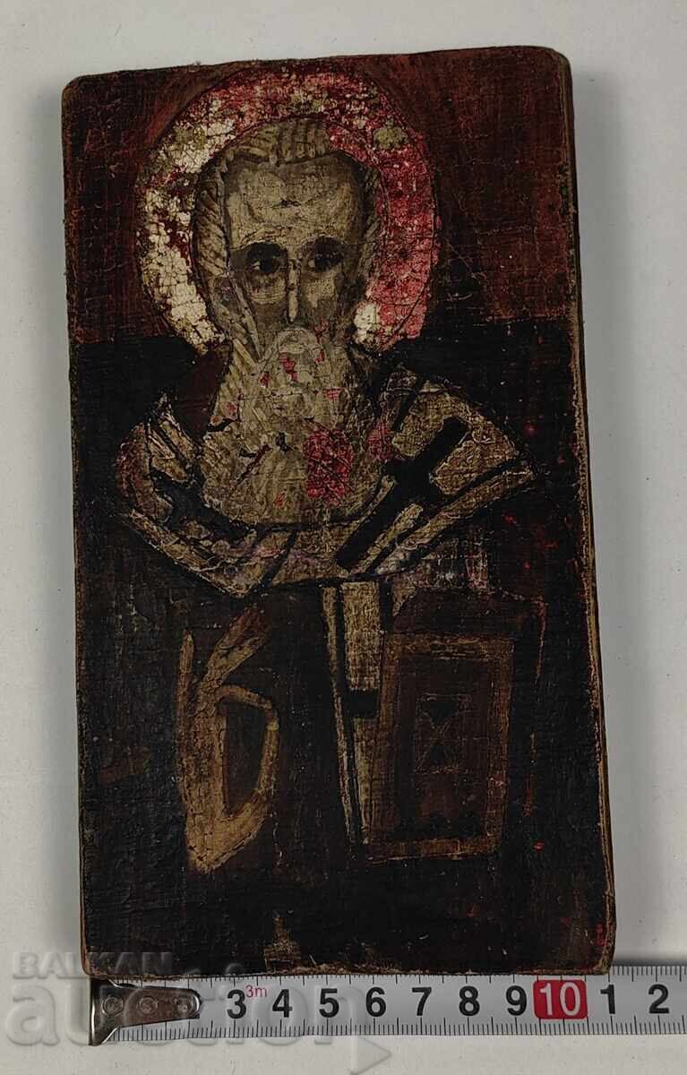OLD PAINTED ICON SAINT SAINT - 5 OLD PAINTED ICON SAINT SAINT - 5