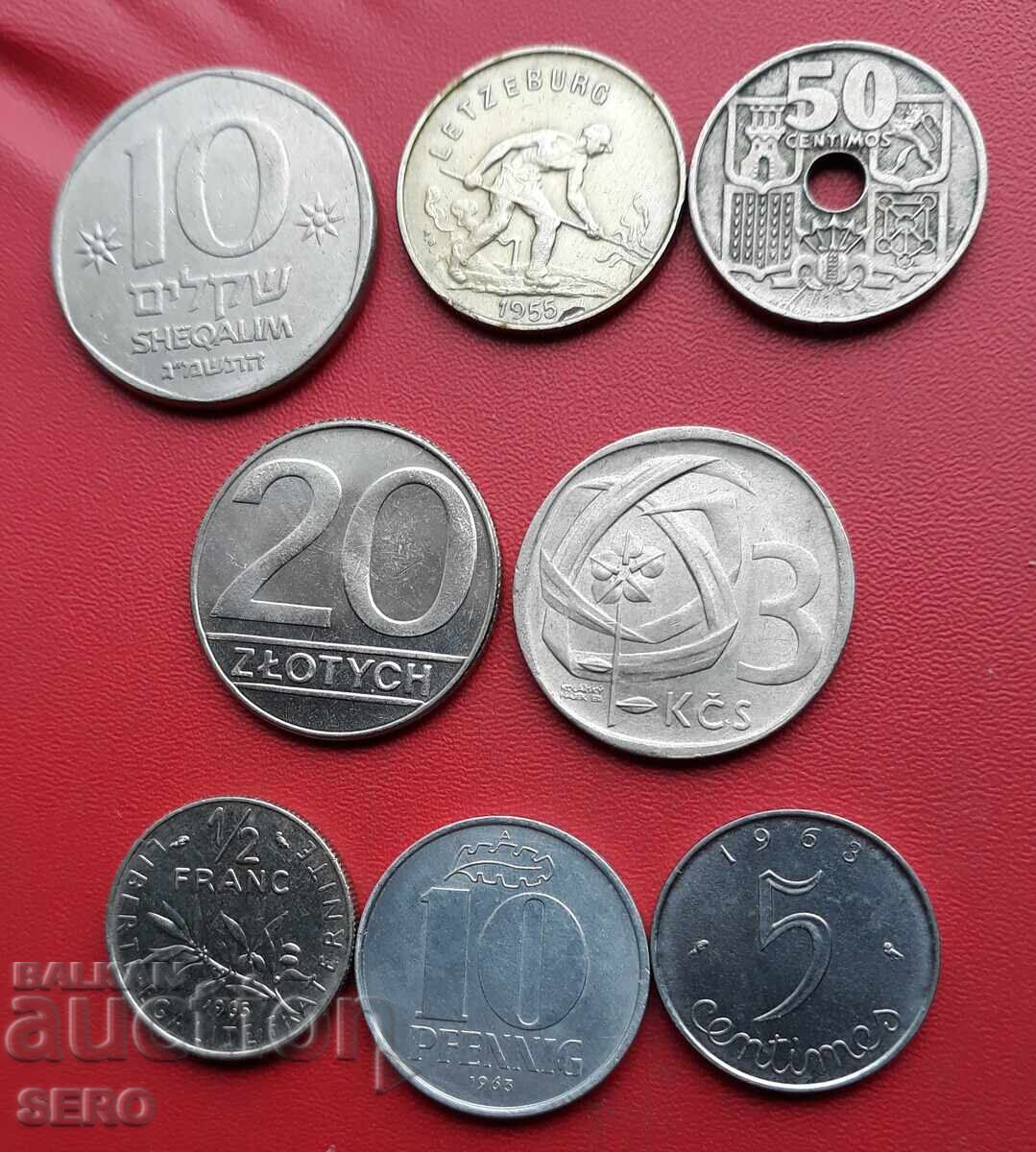 Lot mixt de 8 monede