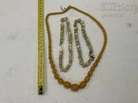 Lot 3 coliere vechi de mărgele