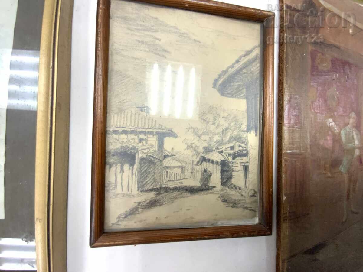 Λοτ 5τμχ. Παλιά έργα ζωγραφικής για εσωτερικούς χώρους - 5