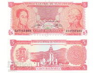 tino37- ВЕНЕЦУЕЛА - 5 БОЛИВАРА - 1989г - UNC