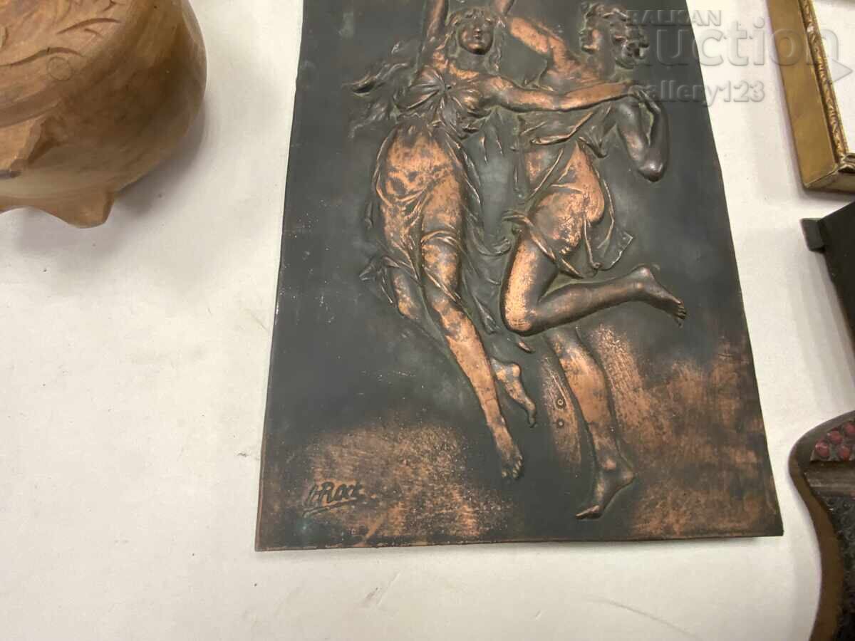 Παρτίδα ξύλινων αντικειμένων ξυλόγλυπτα ένθετα παλιά επιχρύσωση - 6