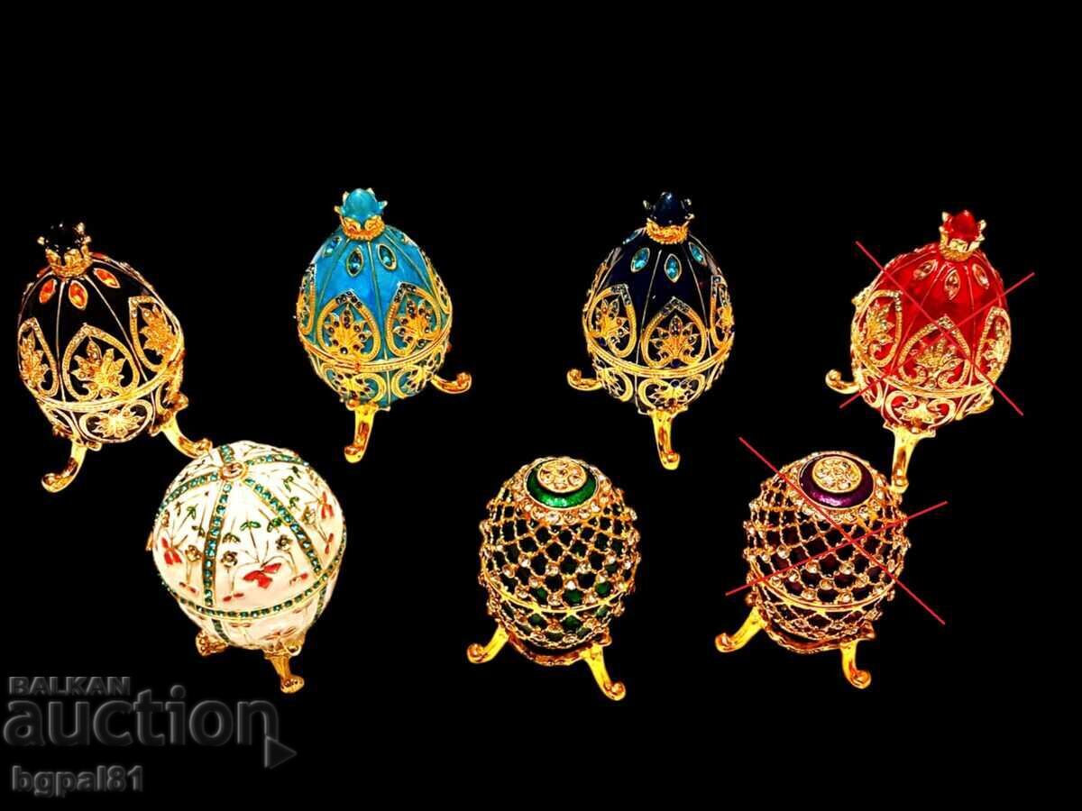 Auction Jewelry Boxes - "Fabergé" Egg Type - Various Models and Colors /c Auction Jewelry Boxes - "Fabergé" Egg Type - Various Models and Colors /c