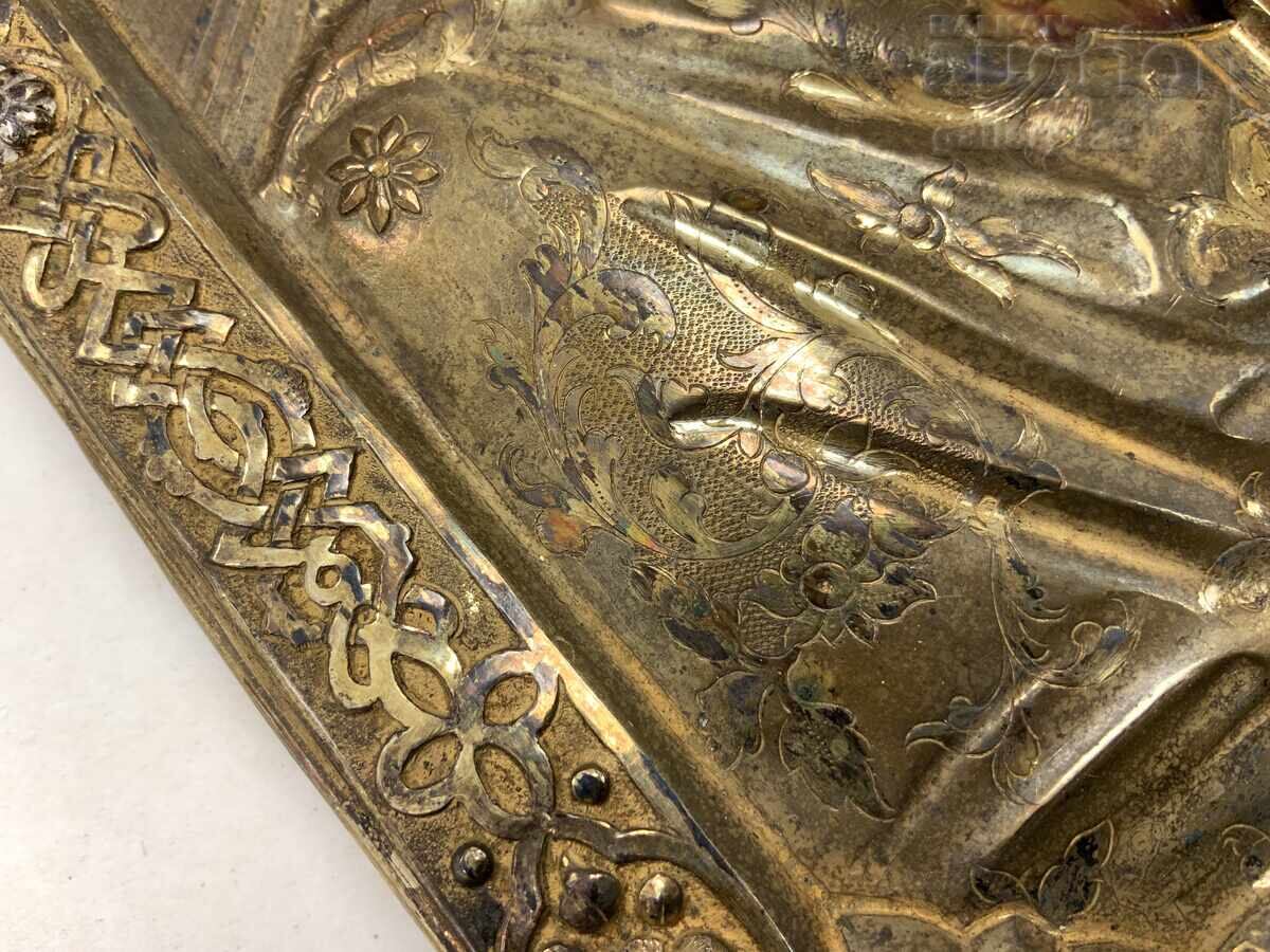 Rusia Țaristă icoană veche oboroc aurire gravură ștampilă - 12 Rusia Țaristă icoană veche oboroc aurire gravură ștampilă - 12