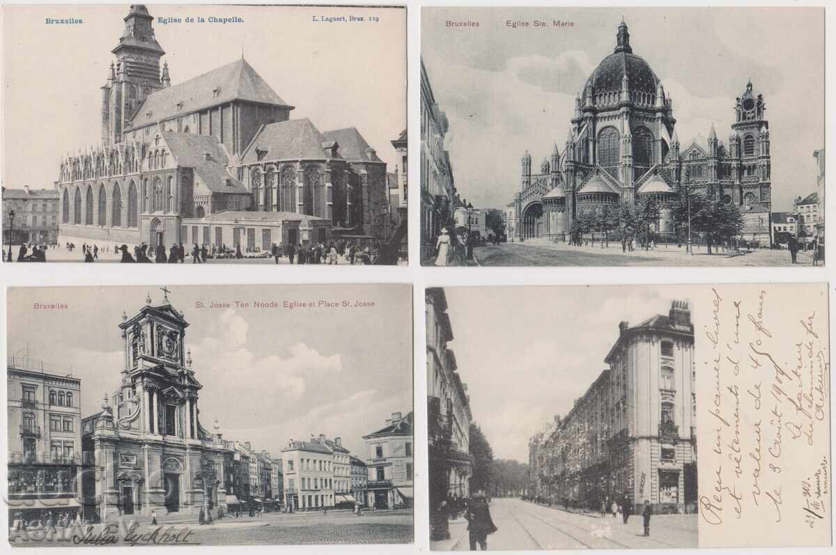 Βέλγιο 1910 4 τμχ - Αμεταχείριστα Βέλγιο 1910 4 τμχ - Αμεταχείριστα