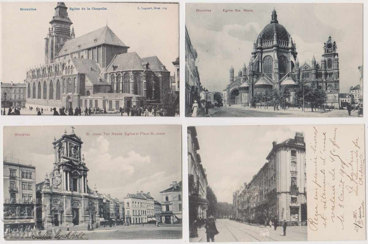 Belgia 1910 4 buc. - nefolosite