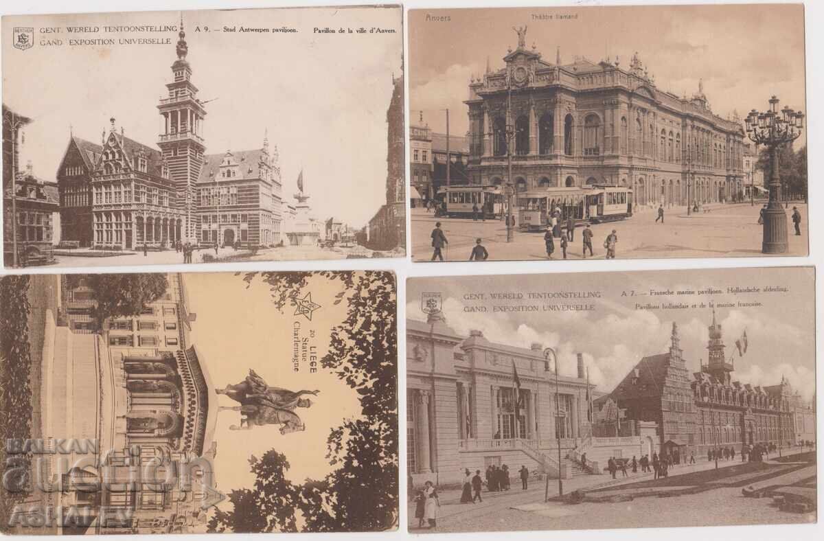 Βέλγιο 1910 4 τμχ - Αμεταχείριστα