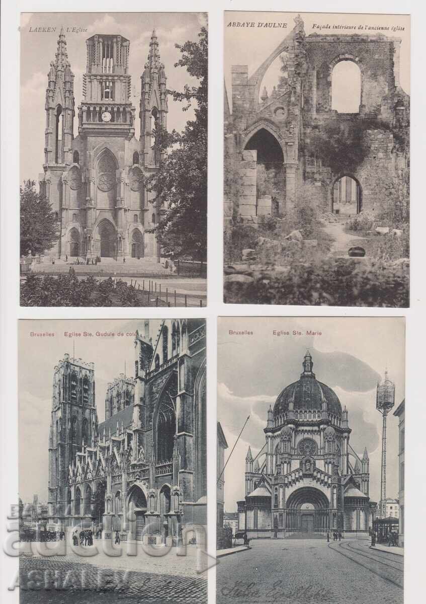 Belgia 1910 4 buc. - nefolosite