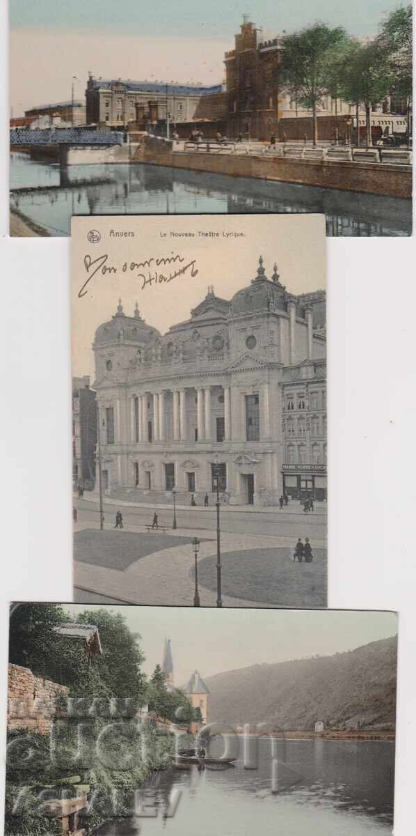 Belgia 1910 3 buc. - nefolosite