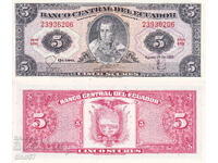 tino37- ECUADOR - 5 SUCRES - 1982 - UNC