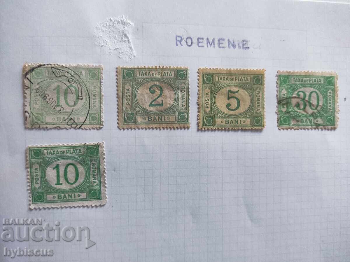 Collection of 170 postage stamps from Romania from the period 1885 -