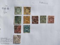 Colecție de 180 de timbre poștale din Turcia din perioada 1865 -