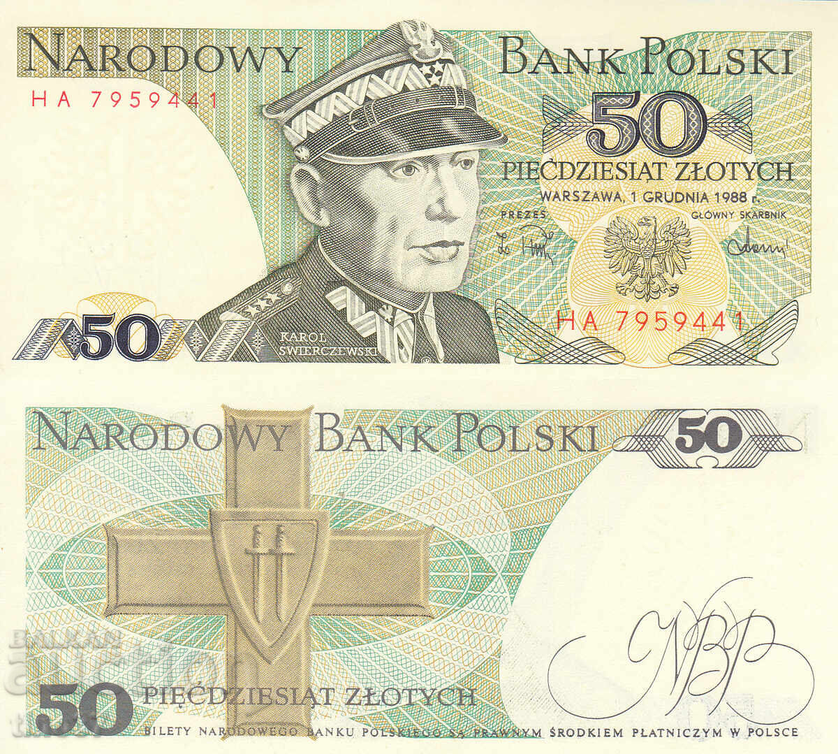 tino37- ΠΟΛΩΝΙΑ - 50 ΖΛΟΤ - 1988 - UNC tino37- ΠΟΛΩΝΙΑ - 50 ΖΛΟΤ - 1988 - UNC