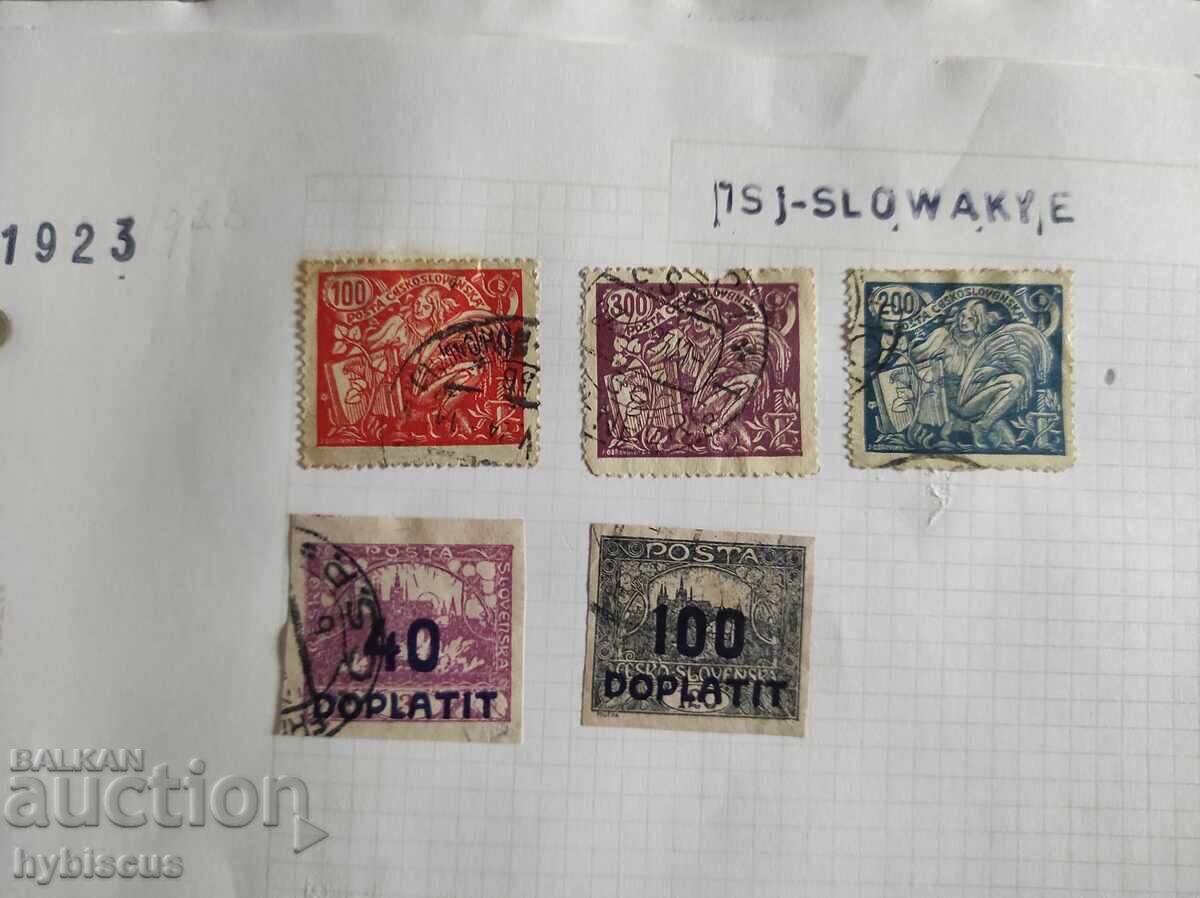 Colecție de 350 de timbre poștale din Cehoslovacia din perioada 1 - 7