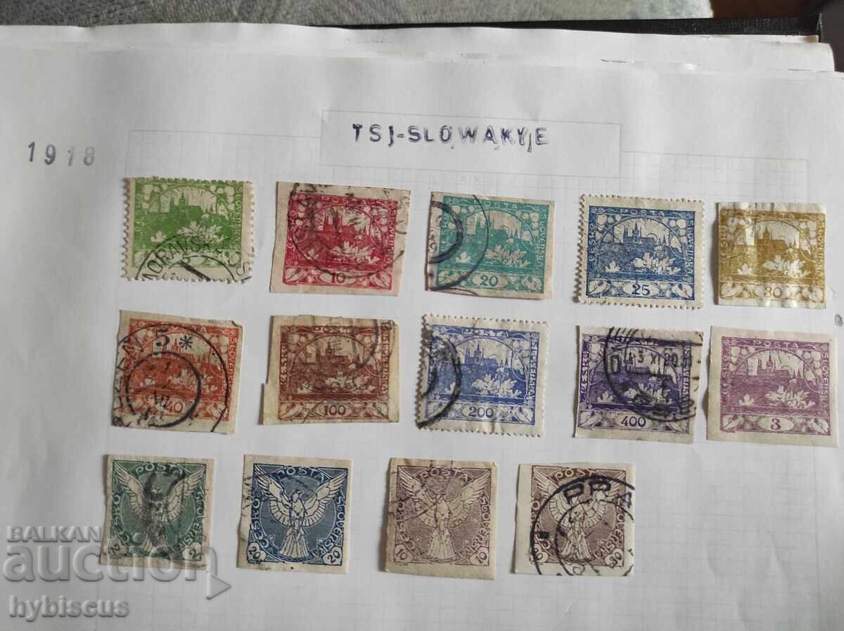 Colecție de 350 de timbre poștale din Cehoslovacia din perioada 1