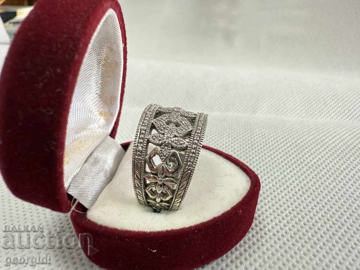 ΜΟΝΑΔΙΚΟ !!! Ασημένιο δαχτυλίδι με ΔΙΑΜΑΝΤΙΑ. Νο. 7683 - 7 ΜΟΝΑΔΙΚΟ !!! Ασημένιο δαχτυλίδι με ΔΙΑΜΑΝΤΙΑ. Νο. 7683 - 7