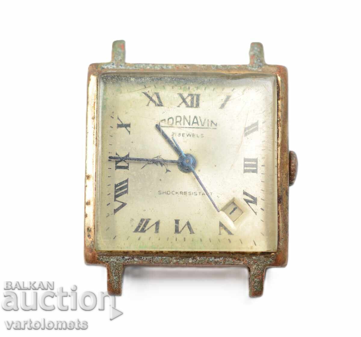 Men's CORNAVIN USSR watch with gold plating - doesn't work