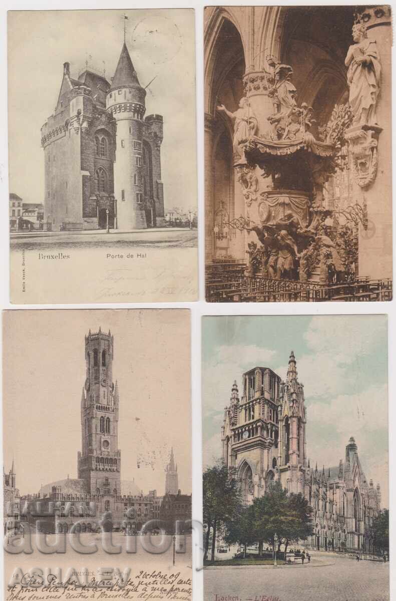 Belgium 4 pcs. - used 1908/09