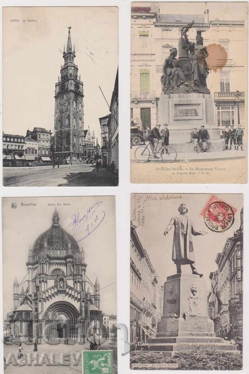 Belgium 4 pcs. - used 1907/09