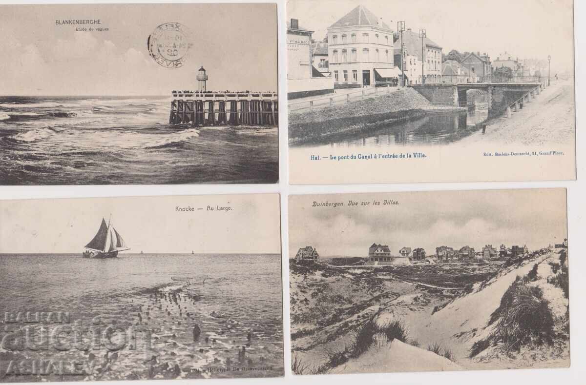 Belgium 4 pcs. - used 1908/09