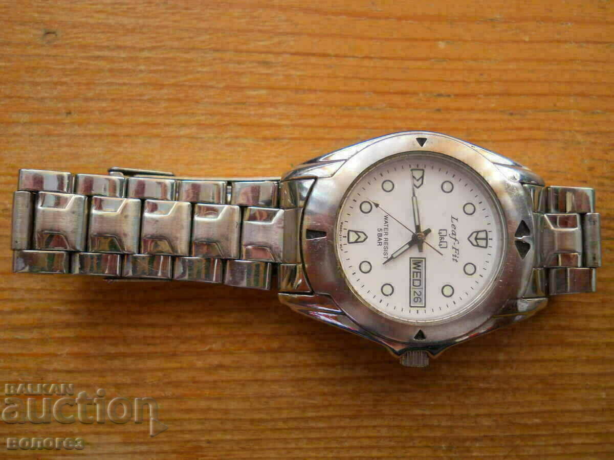 Quartz watch "Q & Q" Leaf - Fit - Japan with price 30.00 BGN | € 15.34 Quartz watch "Q & Q" Leaf - Fit - Japan with price 30.00 BGN | € 15.34