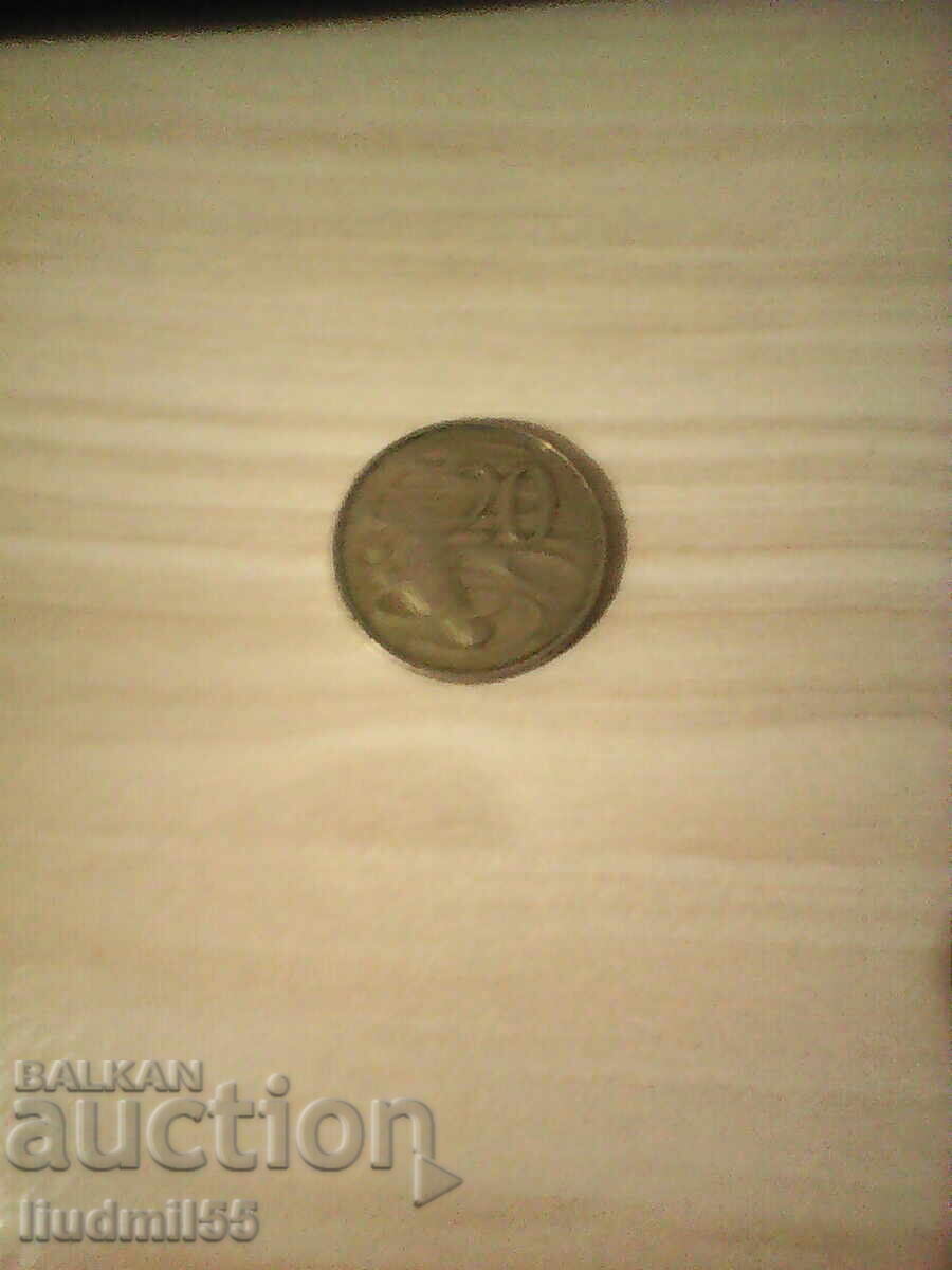 Австралия 20 цента 1967 г.