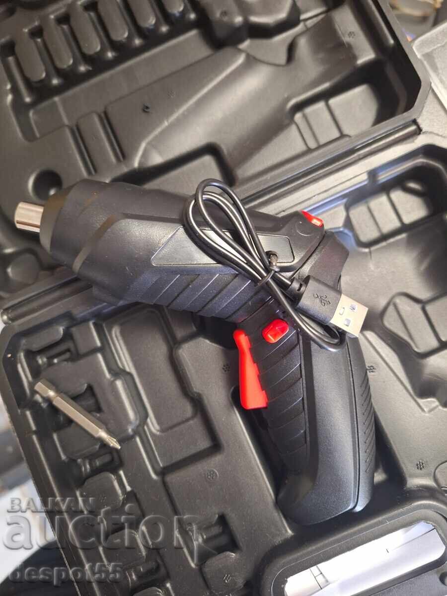 Ηλεκτρικό κατσαβίδι με μπαταρία λιθίου. Καινούργιο, αχρησιμοποίητο