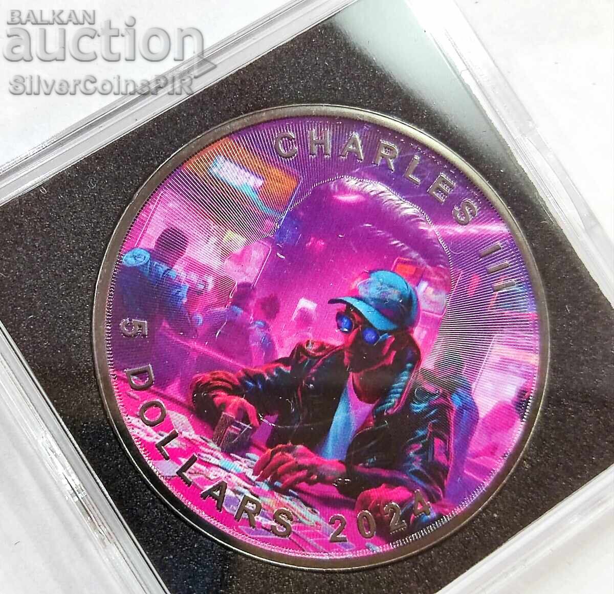 Auction  Silver 1 oz Gambler Poker 2024 Canada