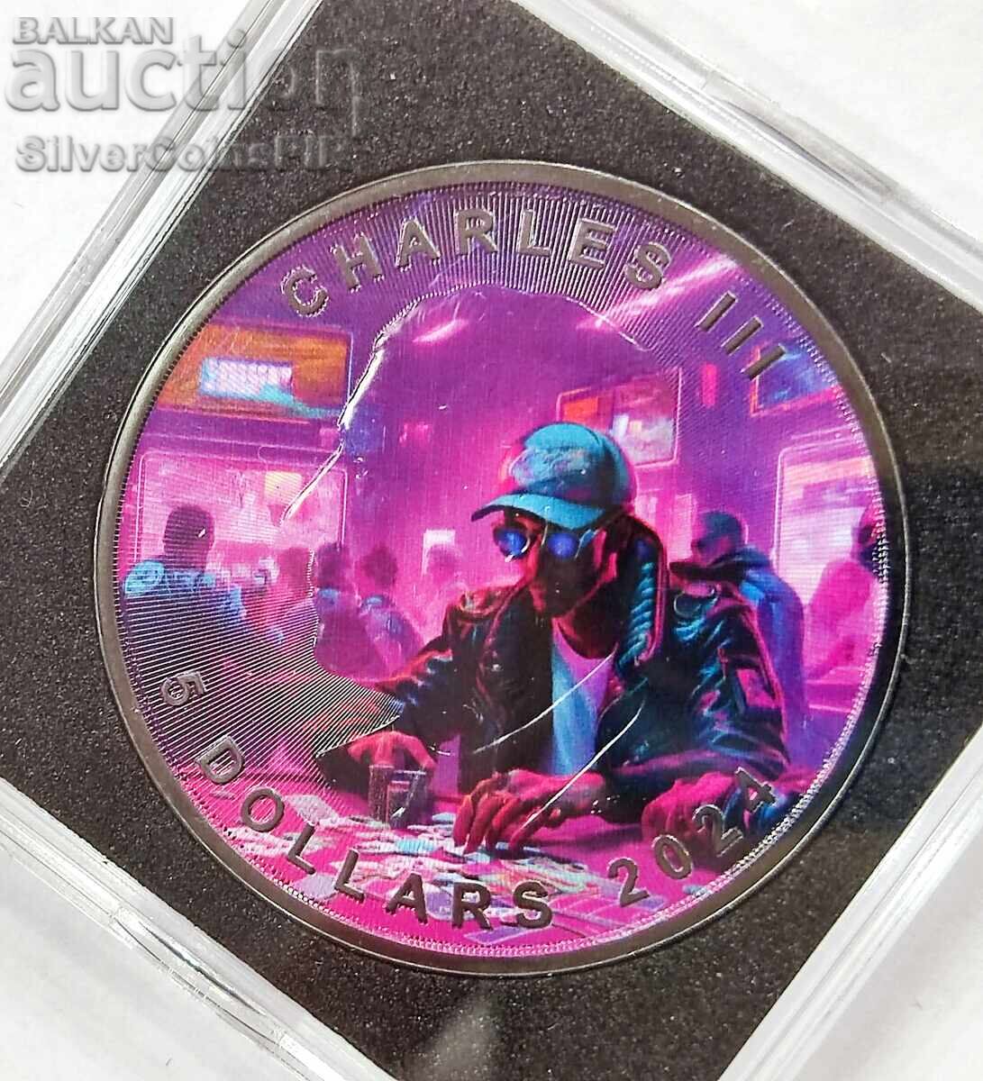 Silver 1 oz Gambler Poker 2024 Canada