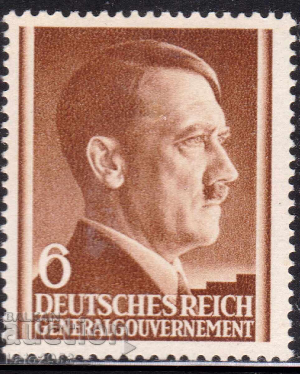 Γερμανία-2ος Παγκόσμιος Πόλεμος-κατεχόμενη Πολωνία-Κανονικά- Α. Χίτλερ, MNH