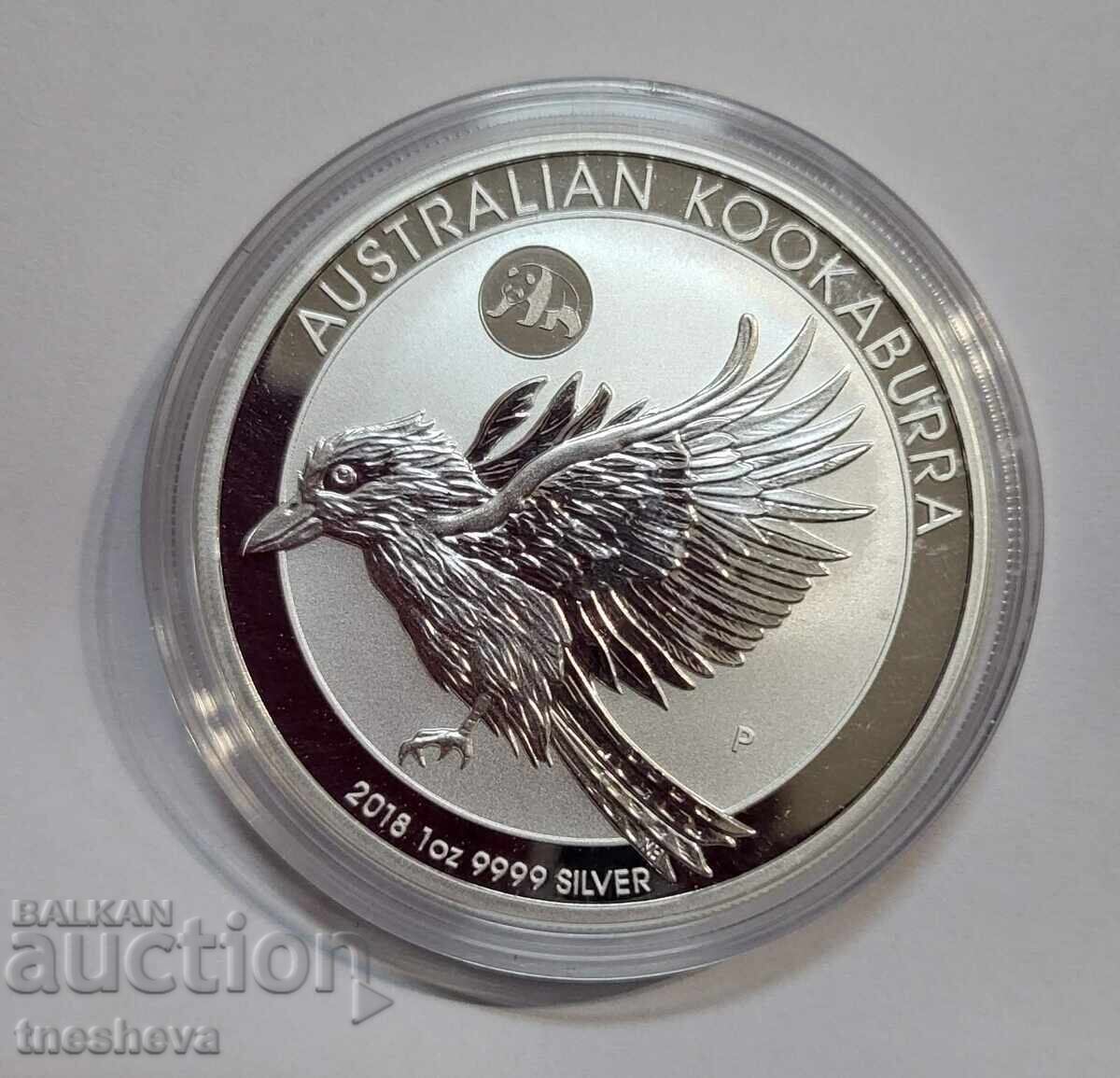 Кокабура- 1 унции СРЕБРО-2018 г. Кокабура- 1 унции СРЕБРО-2018 г.