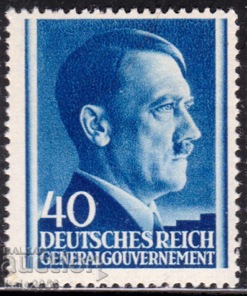 Germania - Al Doilea Război Mondial - Ocuparea Poloniei - Regulat - A. Hitler, MNH Germania - Al Doilea Război Mondial - Ocuparea Poloniei - Regulat - A. Hitler, MNH