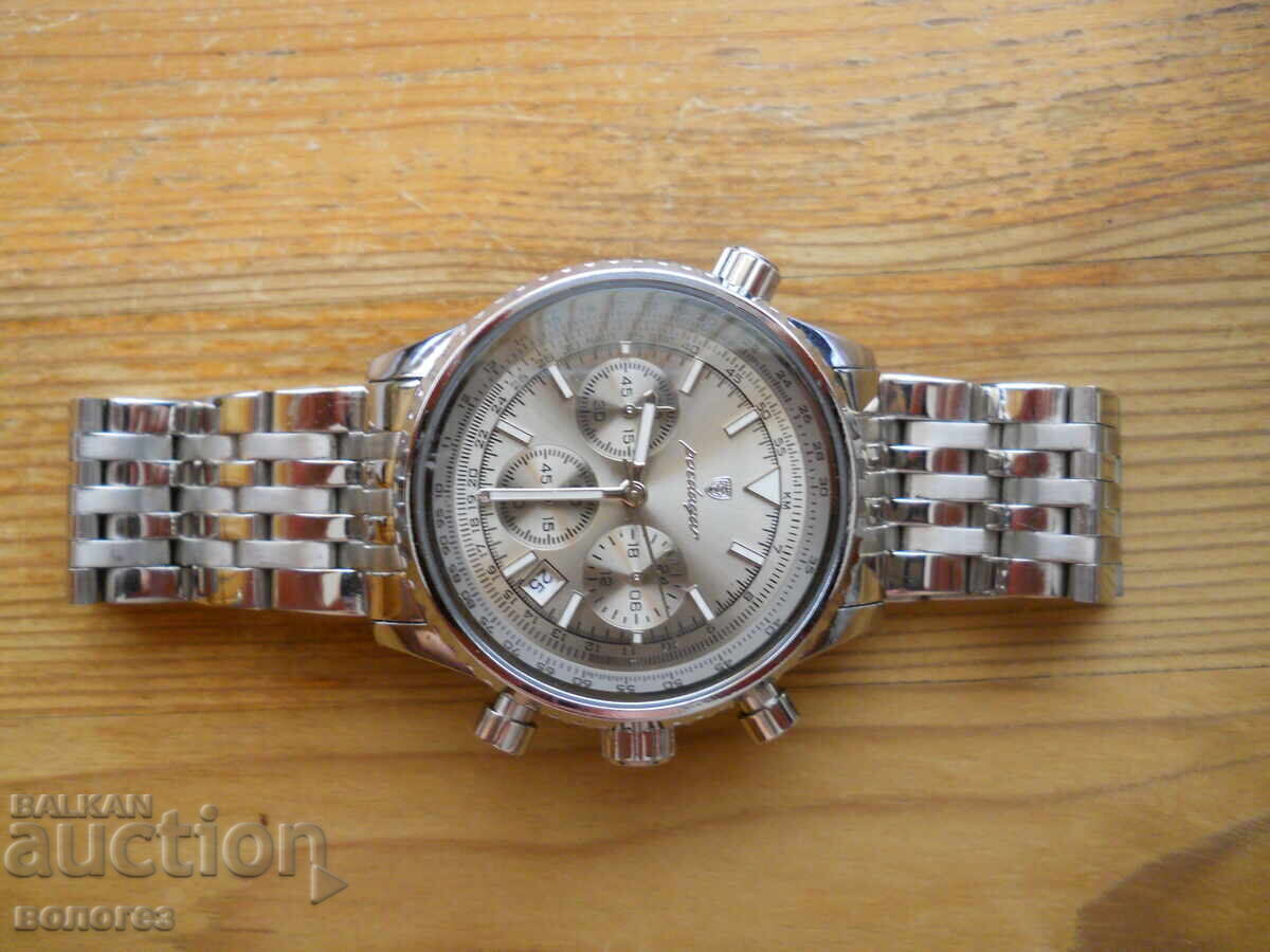 Мъжки кварцов часовник хронограф "Poedagar" с цена 45.00 лв. | € 23.01 Мъжки кварцов часовник хронограф "Poedagar" с цена 45.00 лв. | € 23.01