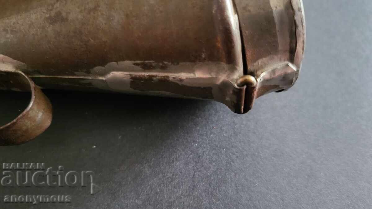 Old Powder Horn, metal powder flask - 5