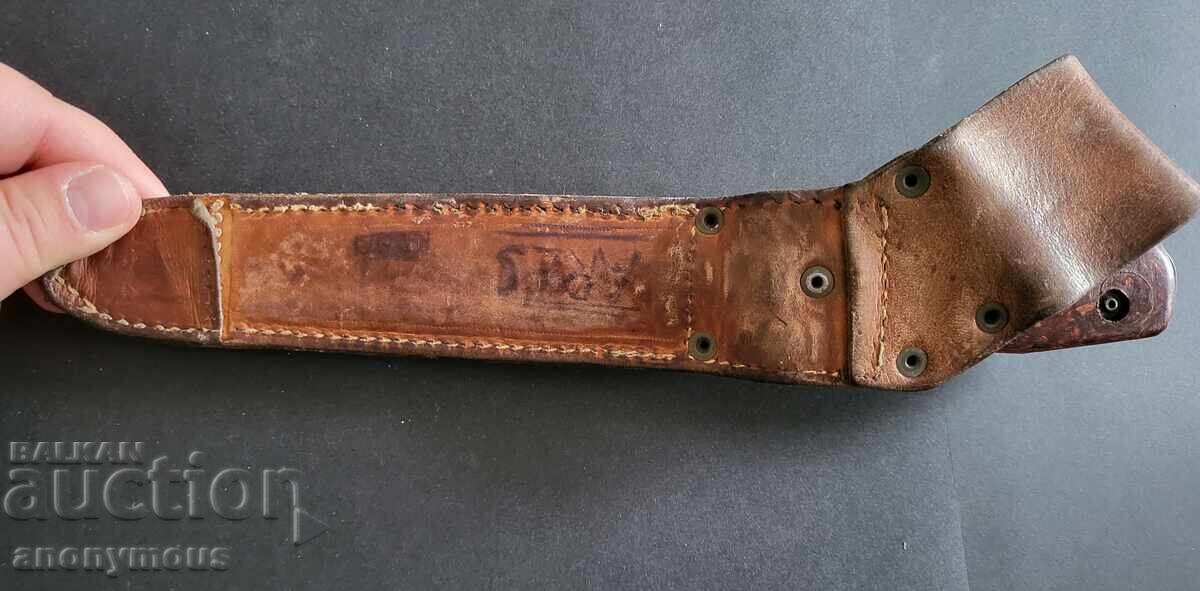 Bayonet, knife, kama for Czech Kalashnikov VZ.58 with leather sheath with price 115.00 BGN | € 58.80