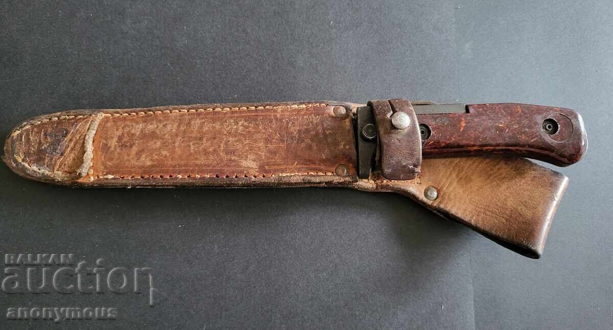 Bayonet, knife, kama for Czech Kalashnikov VZ.58 with leather sheath